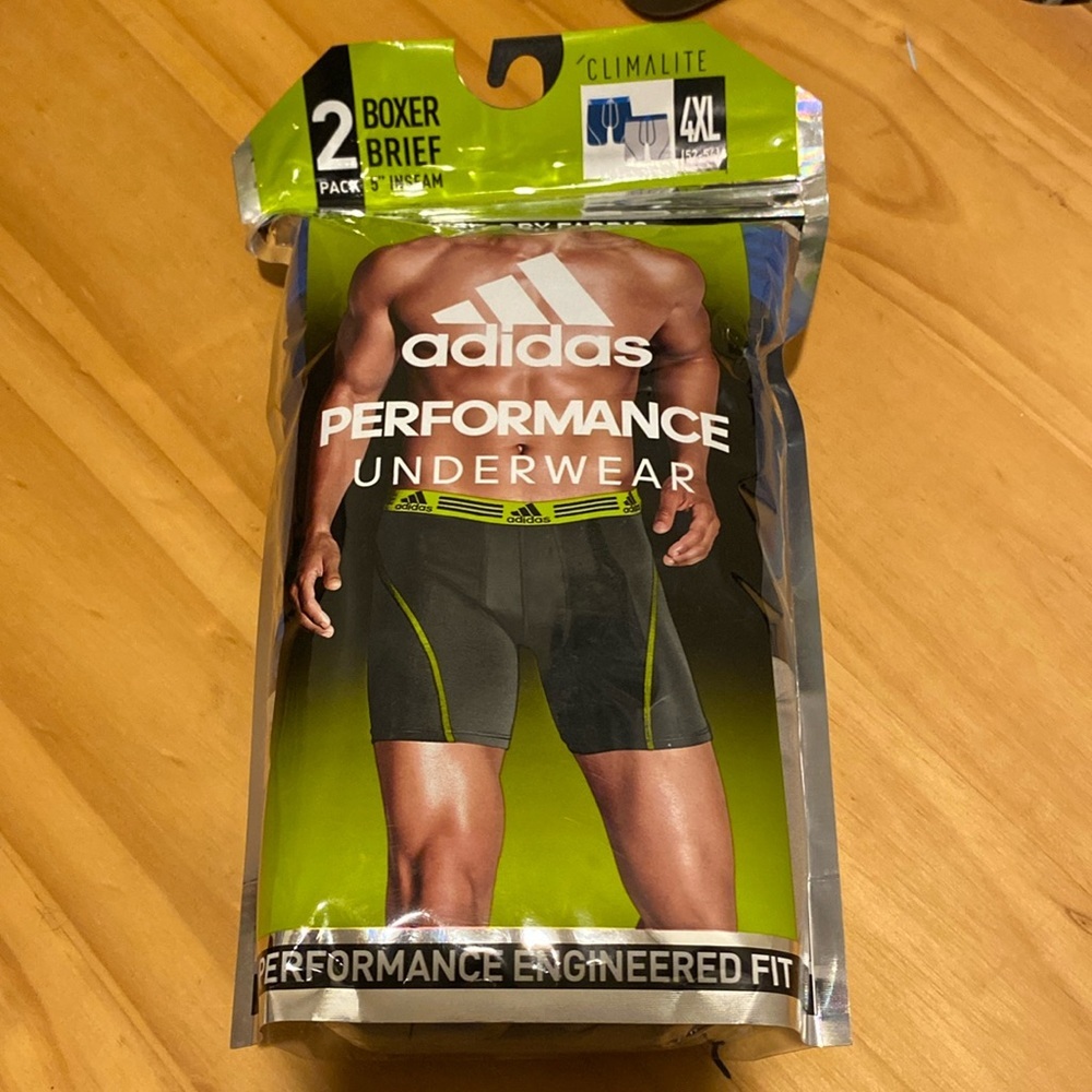 ADIDAS PERFORMANCE MENS UNDERWEAR BOXER BRIEFS SIZE 4xl 4 XL BRAND NEW